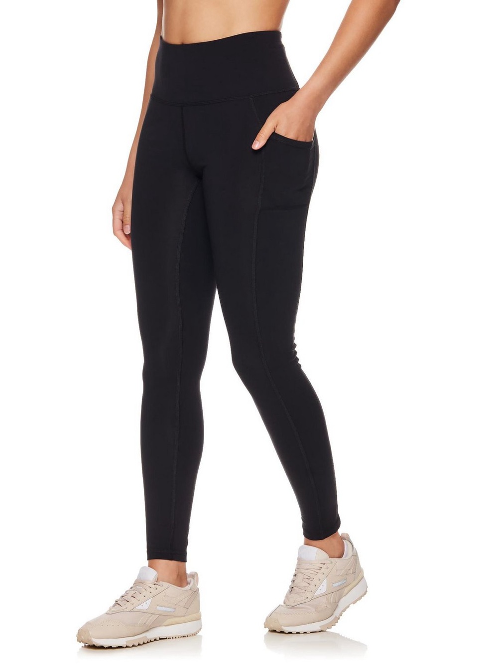 Black Women’s Reebok High‑Rise 7/8 Leggings. Size XL